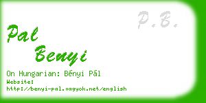 pal benyi business card